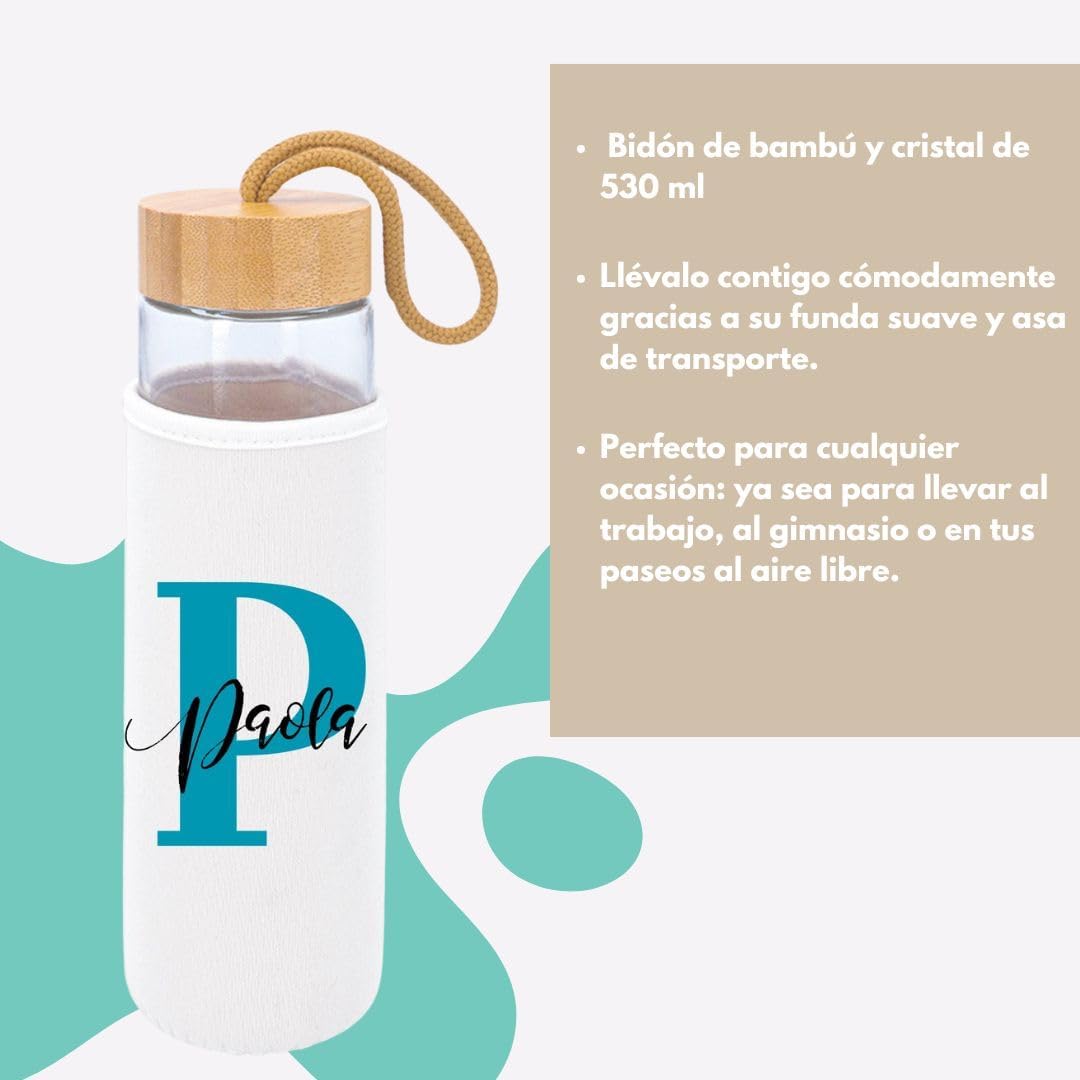 9.Pack Bolso y Botella de Cristal Personalizados