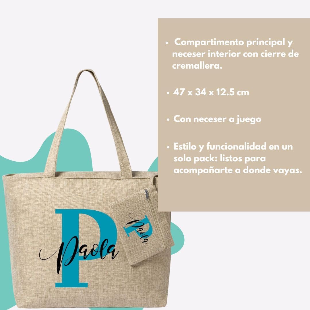 9.Pack Bolso y Botella de Cristal Personalizados